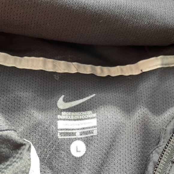 Nike Jacket Mens L Sport Culture Swoosh Full Zip Navy Blue Vintage - Picture 8 of 8